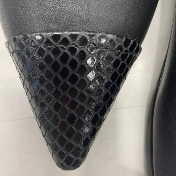 NEW DONALD PLINER Ladonna08 Ballerina Flats Black Size 9M Leather Slip-On - Picture 2 of 7